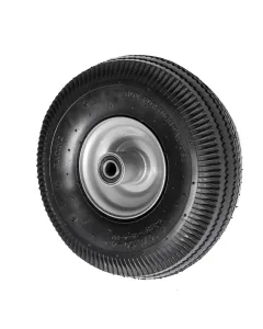 Black Puncture Proof Tyred Wheels with Metal Centres
