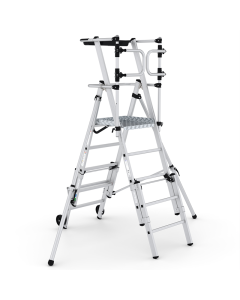 Climb-It Folding Telescopic Large Platform Step with Safety Gates