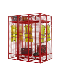 Wire Mesh Storage Compartments - Double Sided Unit with Doors - WML05Z/BLK