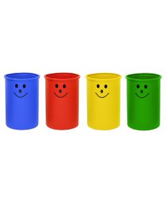 Litter Bins with Smiley Face Logo