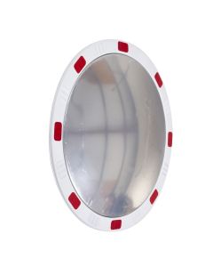 Circular Traffic Mirrors with Reflective Edges
