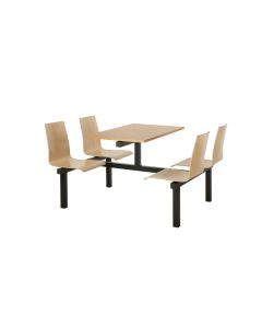Wooden Seat Canteen Tables