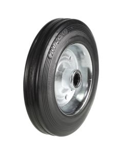 Black wire Rubber Tyred Wheels With Metal Centres