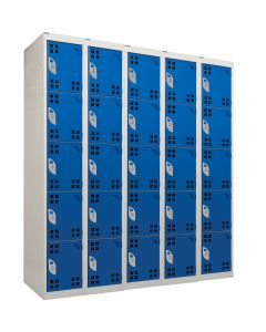 Perforated Door Charging Lockers with a Standard Plug