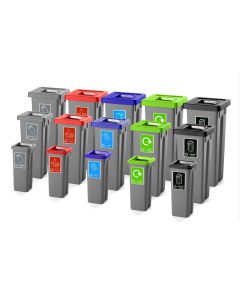 Recycling Bins with Coloured Lids
