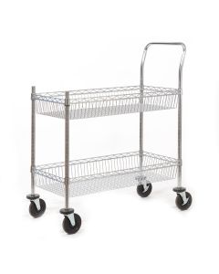 Chrome Plated Wire Tray Trolley