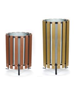 Circular Wood Effect Bins