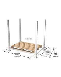 Mammoth Racking Heavy Duty Storage Solution - 1500mm Post - 1400 x 900 Platform