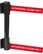 Wall Mounted Twin Belt Barriers - Messaged Belt